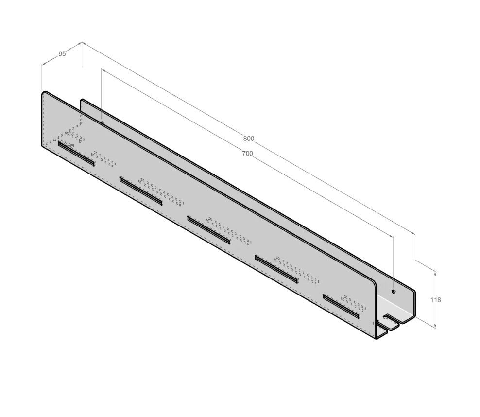 Raft pentru baie Daske Wenca L SH/WL-0706G gri