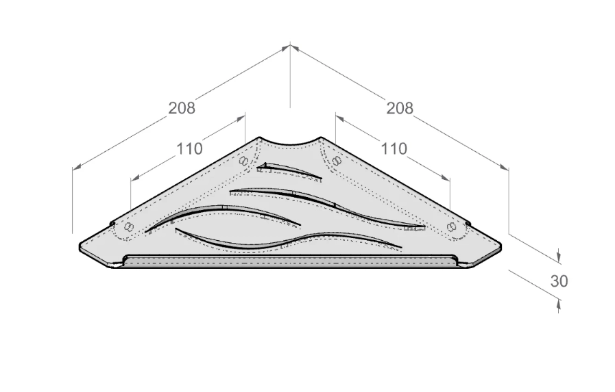 Raft pentru duș Daske Phusy SH/PH-0812W alb