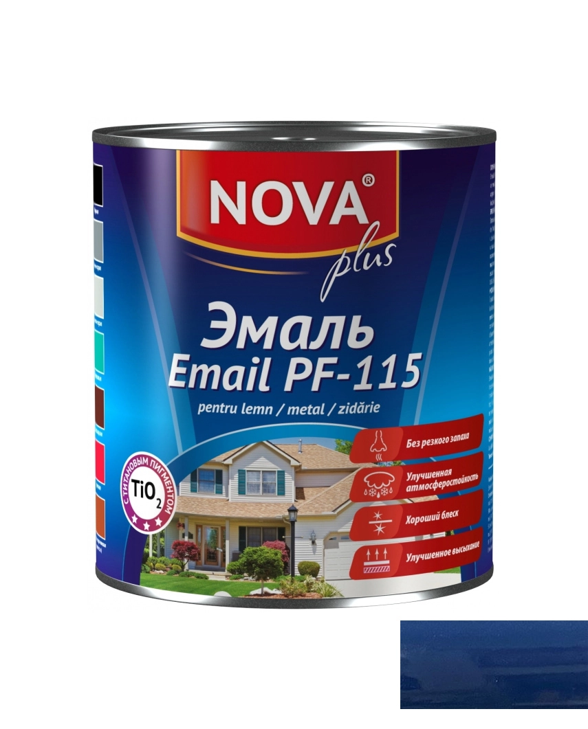 Эмаль Nova PF-115 2.7кг синий
