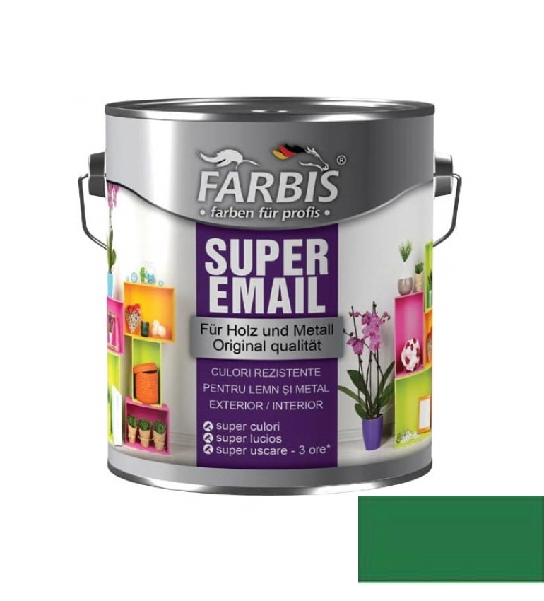 Эмаль Farbis super 0.7л ярко зеленый