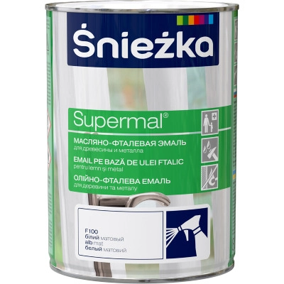 Эмаль Sniezka Supermal 0.8l пепел