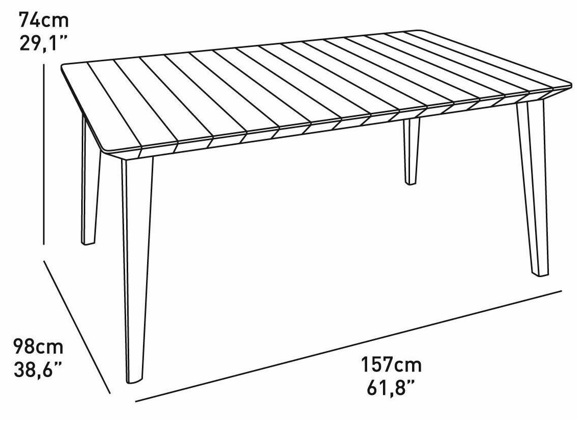 Садовый стол Keter Lima 160 Graphite 226499